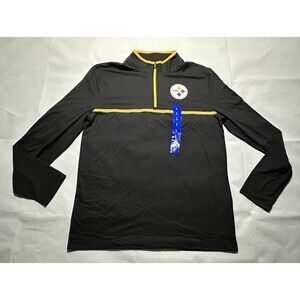 Pittsburgh Steelers NWT Team NFL Quarter Zip Athletic Shirt Sz L